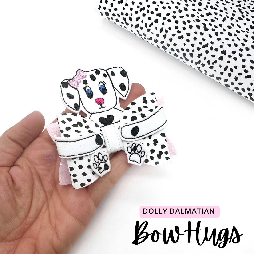 Dolly Dalmatian Bow Hug Wrap Around & Pops Feltie Set - Eliza Henri