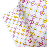 Daisy Pastels Flower Check Premium Faux Leather Fabric Sheets - Eliza Henri