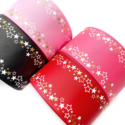 Glow in the Dark Stars Grosgrain Ribbon 3'' - Eliza Henri