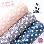 Polka dot patterned Chunky Glitter Fabric - Eliza Henri