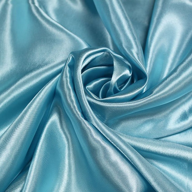 Turquoise Premium Polyester Satin Fabric - Eliza Henri