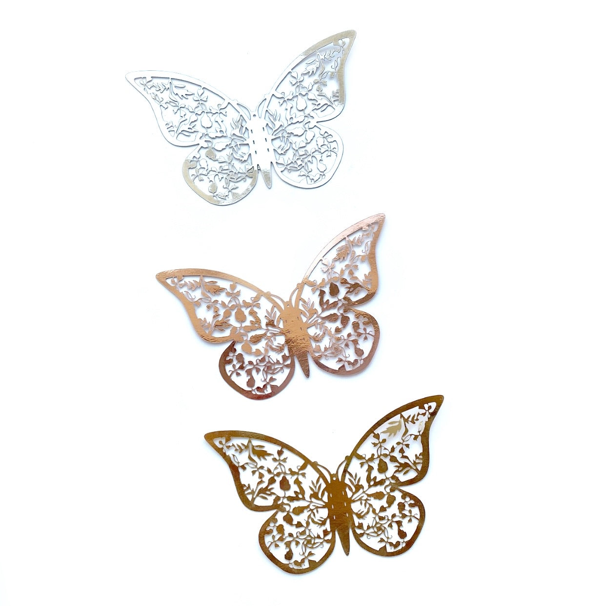 Metallic 3D Cut-out Butterfly Embellishments - Eliza Henri
