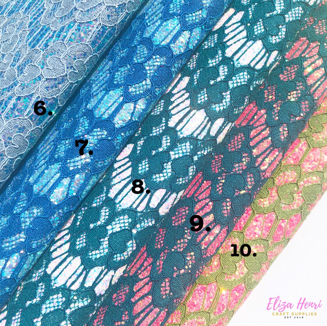 Elegant Lace Glitter Fabrics - Eliza Henri