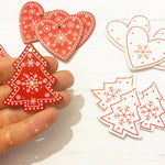 Nordic Christmas Wooden Charm Embellishments - Eliza Henri