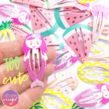 Cute character Snap Hair Clips - set of 2 - Variety of Designs - Eliza Henri