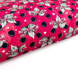 Lady Bug Land Polka Dot Red Lux Premium Canvas Bow Fabrics - Eliza Henri