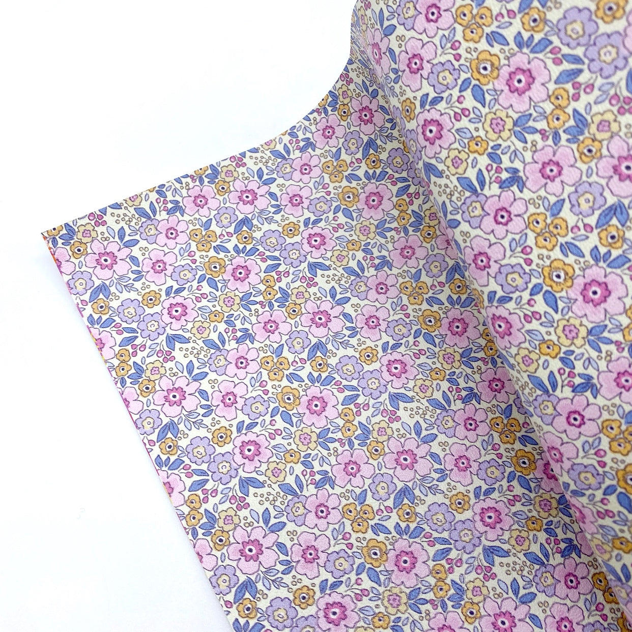 Pretty Lilac Ditsy Premium Faux Leather Fabric Sheets - Eliza Henri