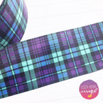 Green, Blue & Purple Tartan Grosgrain Ribbon 2'' or 3'' - Eliza Henri