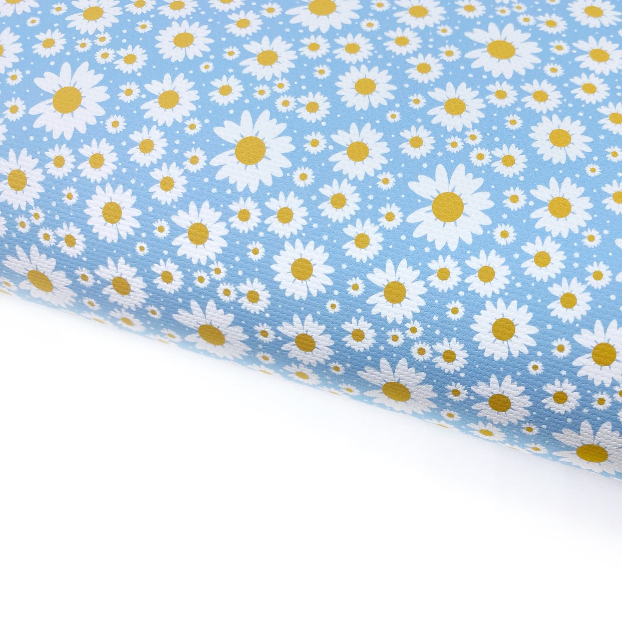 Daisy Chains Blue Lux Premium Printed Bow Fabric - Eliza Henri