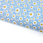 Daisy Chains Blue Lux Premium Printed Bow Fabric - Eliza Henri