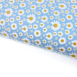 Daisy Chains Blue Lux Premium Printed Bow Fabric - Eliza Henri