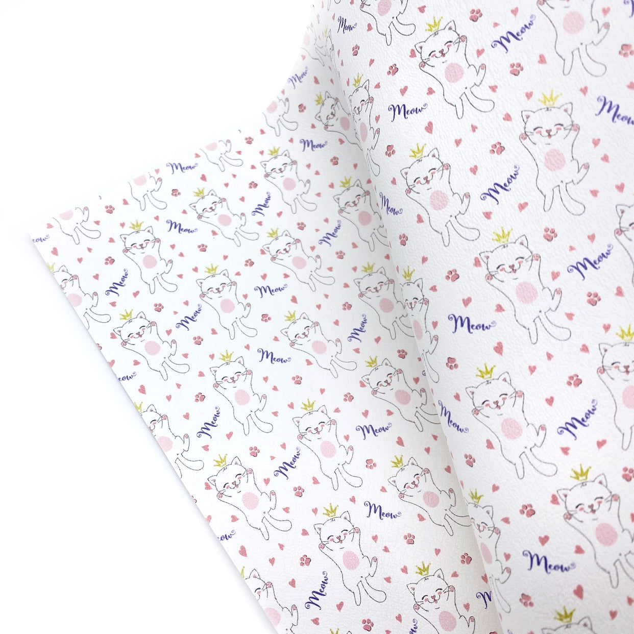 Princess Kitty Premium Faux Leather Fabric Sheets - Eliza Henri