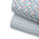 Pretty Mint Floral EH Printed Patterned Craft HTV Plain Vinyl - Eliza Henri