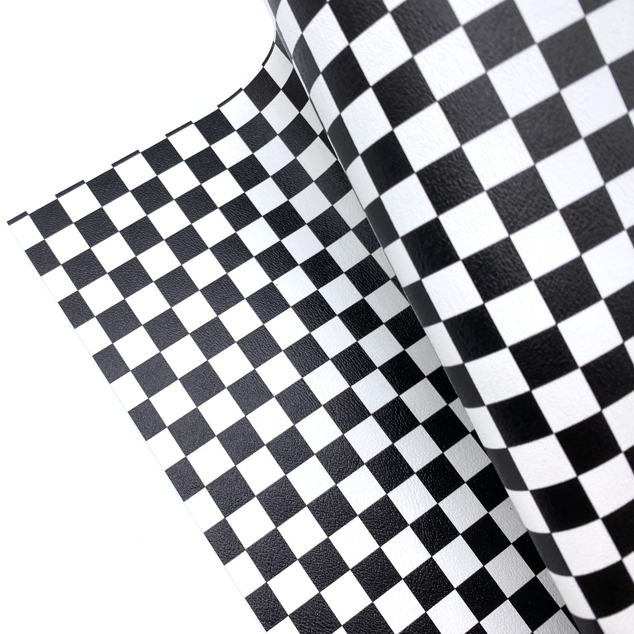 Racing Check Premium Faux Leather Fabric Sheets - Eliza Henri
