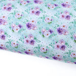 Mint & Lilac Dino Floral Lux Premium Canvas Bow Fabrics - Eliza Henri