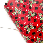 Ladybug Land Polka Dot Red Premium Faux Leather Fabric Sheets - Eliza Henri