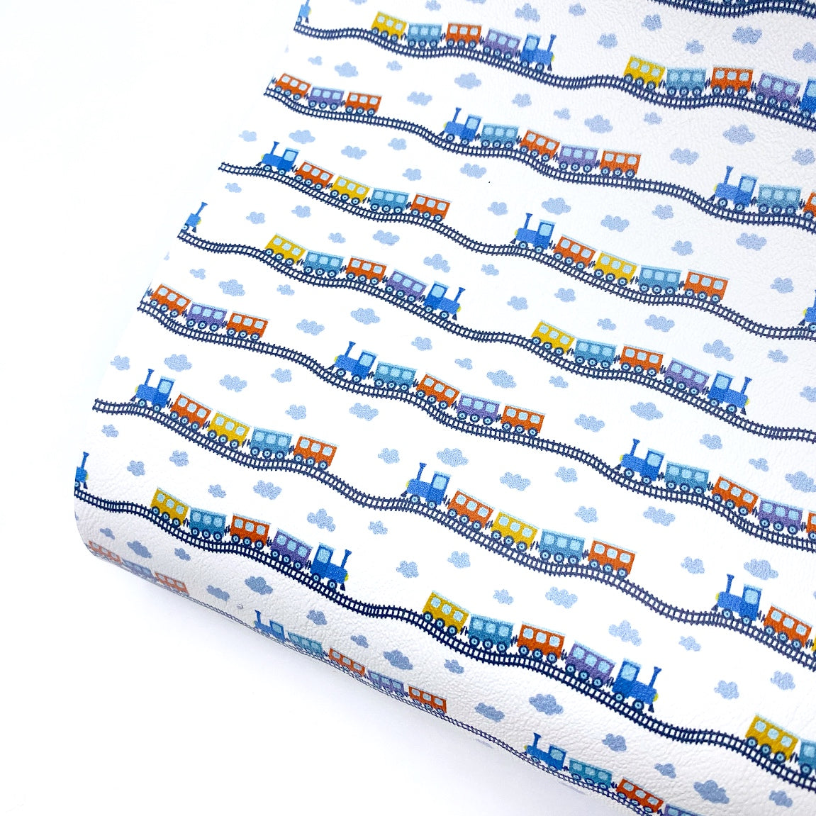 Train Tracks Premium Faux Leather Fabric Sheets - Eliza Henri