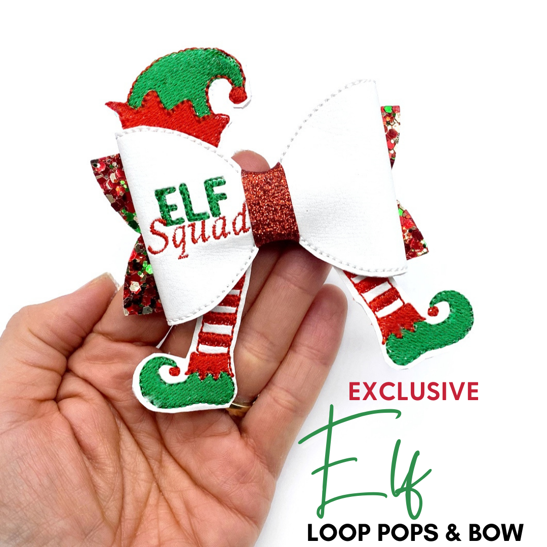 Elf Squad Feltie Bow Loops & Loop Pops - Eliza Henri