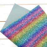 Singing a Rainbow Silver Lux Premium Chunky Glitter Fabric - Eliza Henri