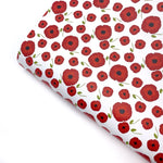 Poppy Flower Premium Faux Leather Fabric Sheets - Eliza Henri