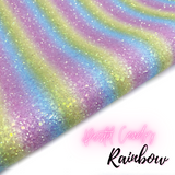 Pastel Candy Rainbow Lux Premium Chunky Glitter Fabric - Eliza Henri