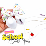 EH Party Pinch School Faux Leather Doodle Tails- DIY Bow Tails 3.5” - Eliza Henri