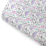 Fairy Dino Doodles Premium Faux Leather Fabric Sheets - Eliza Henri
