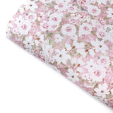 Dusky Delicate Roses Premium Faux Leather Fabric Sheets - Eliza Henri