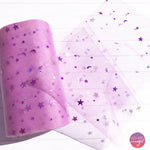 Moons & Stars Luxury Foil Tulle Fabric - Eliza Henri