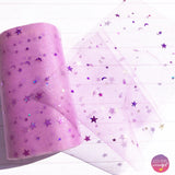 Moons & Stars Luxury Foil Tulle Fabric - Eliza Henri