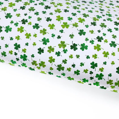 Little Shamrocks Lux Premium Printed Bow Fabrics
