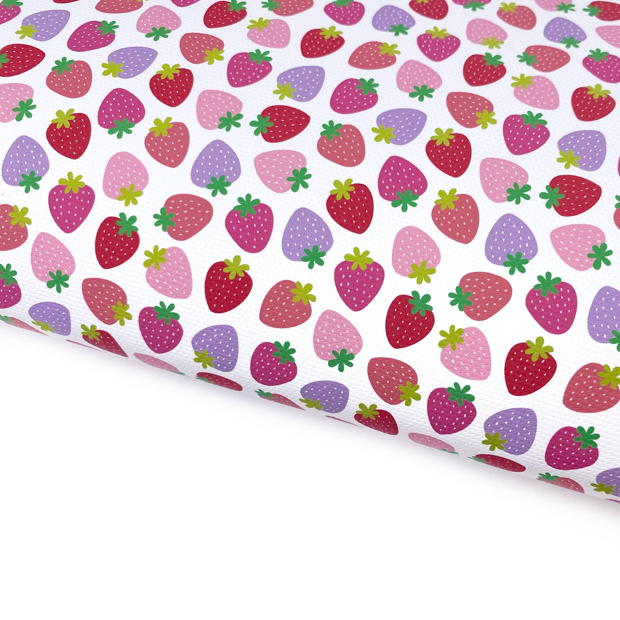 Sweet Strawberries Lux Premium Printed Bow Fabric - Eliza Henri