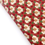 Red Green Check Santa Lux Premium Canvas Bow Fabrics