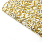 Pale Gold Sequins Premium Faux Leather Fabric Sheets - Eliza Henri
