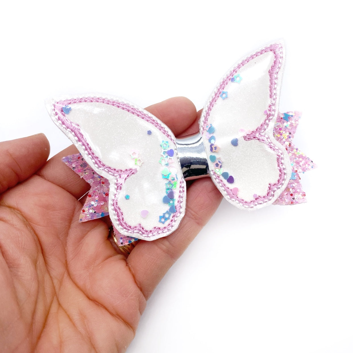 2-in-1 Bow Toppers & Tails- Shaker Butterfly Bow Felties - Eliza Henri
