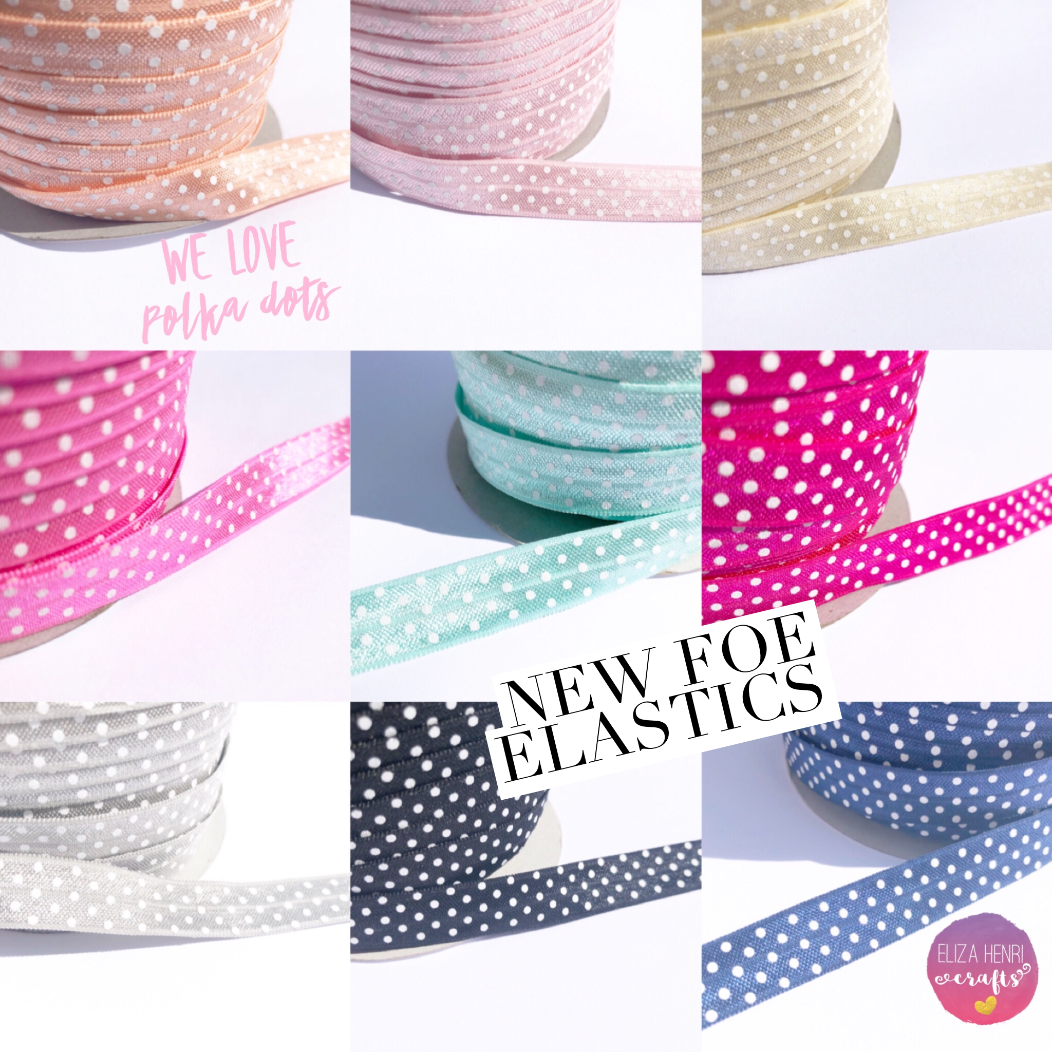 Luxury Polka Dots FOE Hair Elastic - Eliza Henri