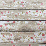 Vintage Floral Wood Effect Canvas Photography Background - Eliza Henri