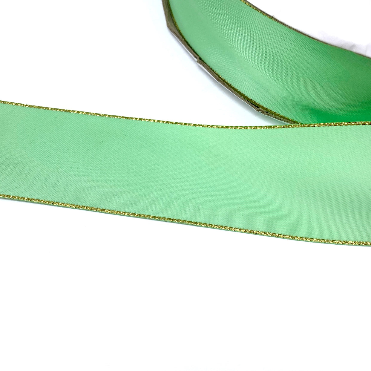 Luxury Sparkle Gold Edged Satin Ribbon 1.5'' - Eliza Henri