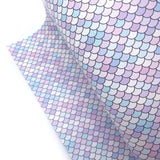 Bubblegum Mermaid Scales Premium Faux Leather Fabric Sheets - Eliza Henri