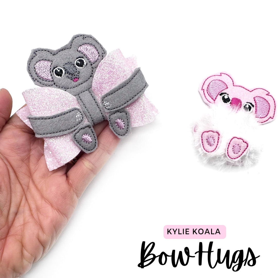 Kylie Koala Bow Hug Wrap Around & Pops Feltie Set - Eliza Henri