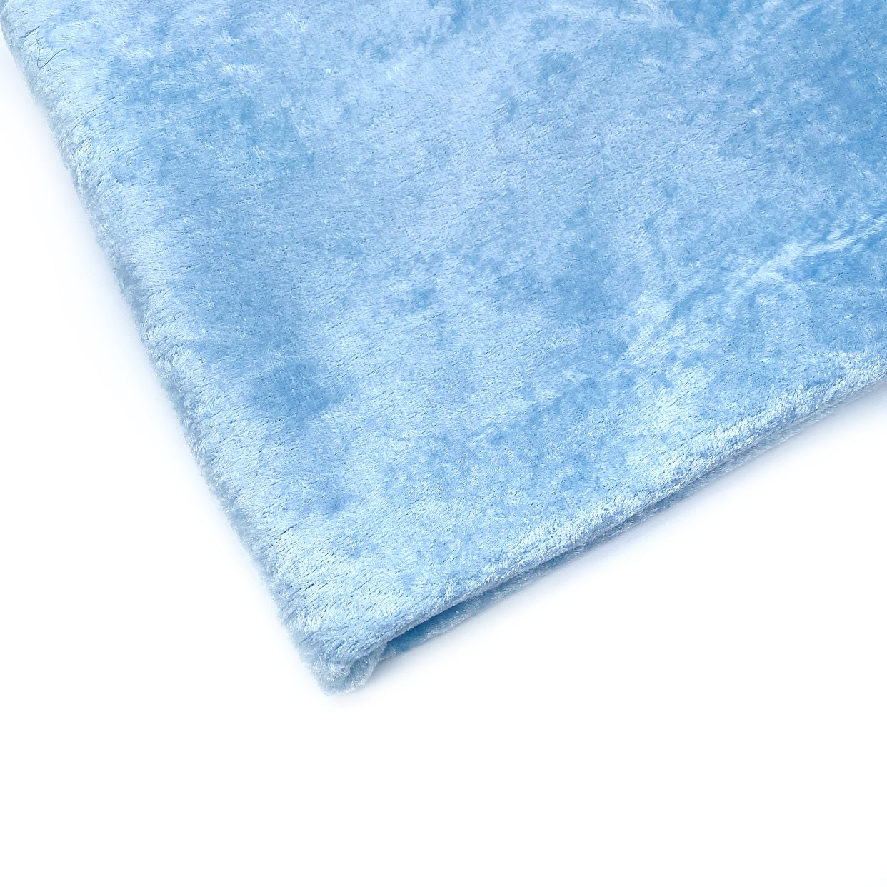 Baby Blue Crushed Velvet Fabric - Eliza Henri