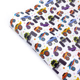 Monster Trucks Premium Faux Leather Fabric Sheets - Eliza Henri