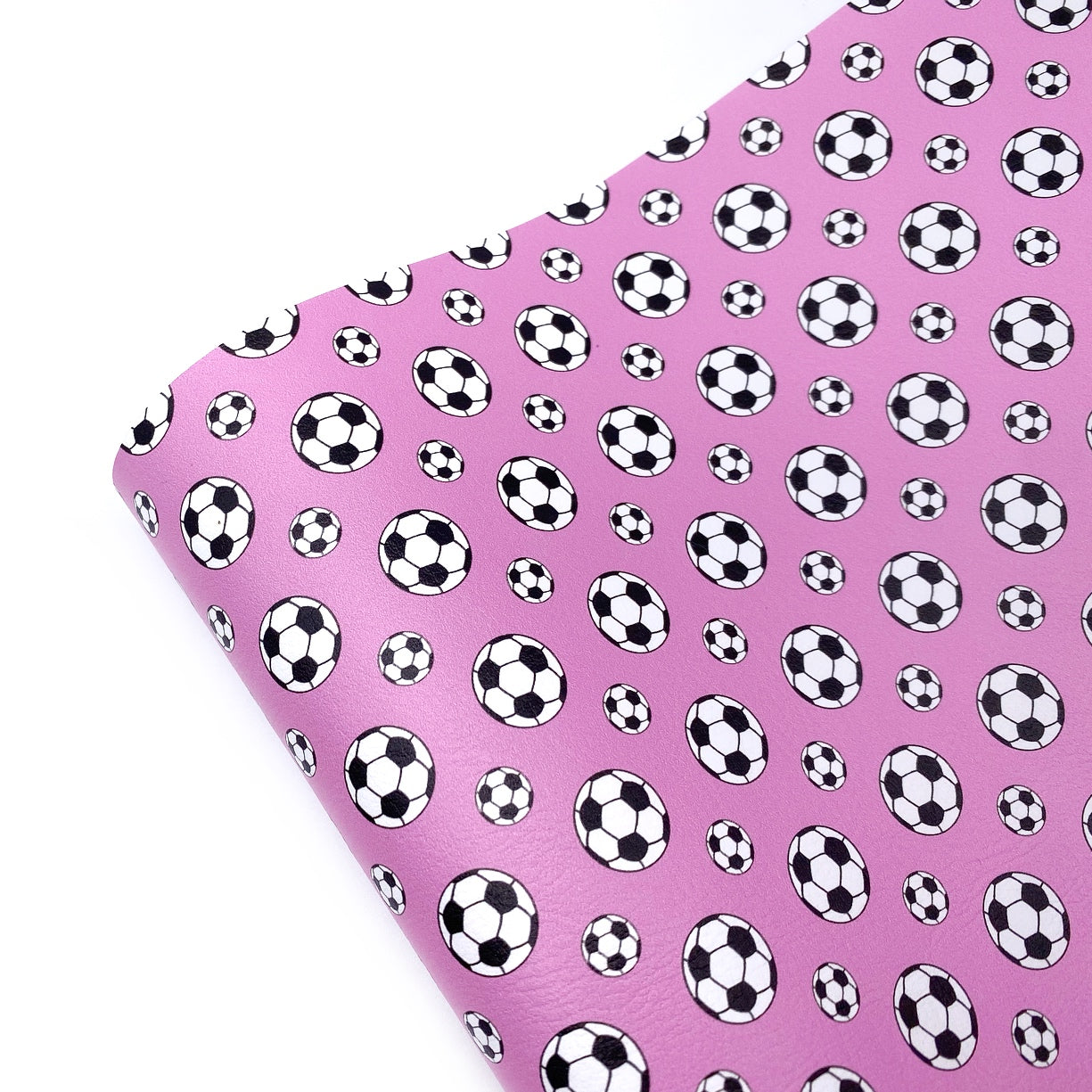 Footballer Pink Premium Faux Leather Fabric Sheets - Eliza Henri