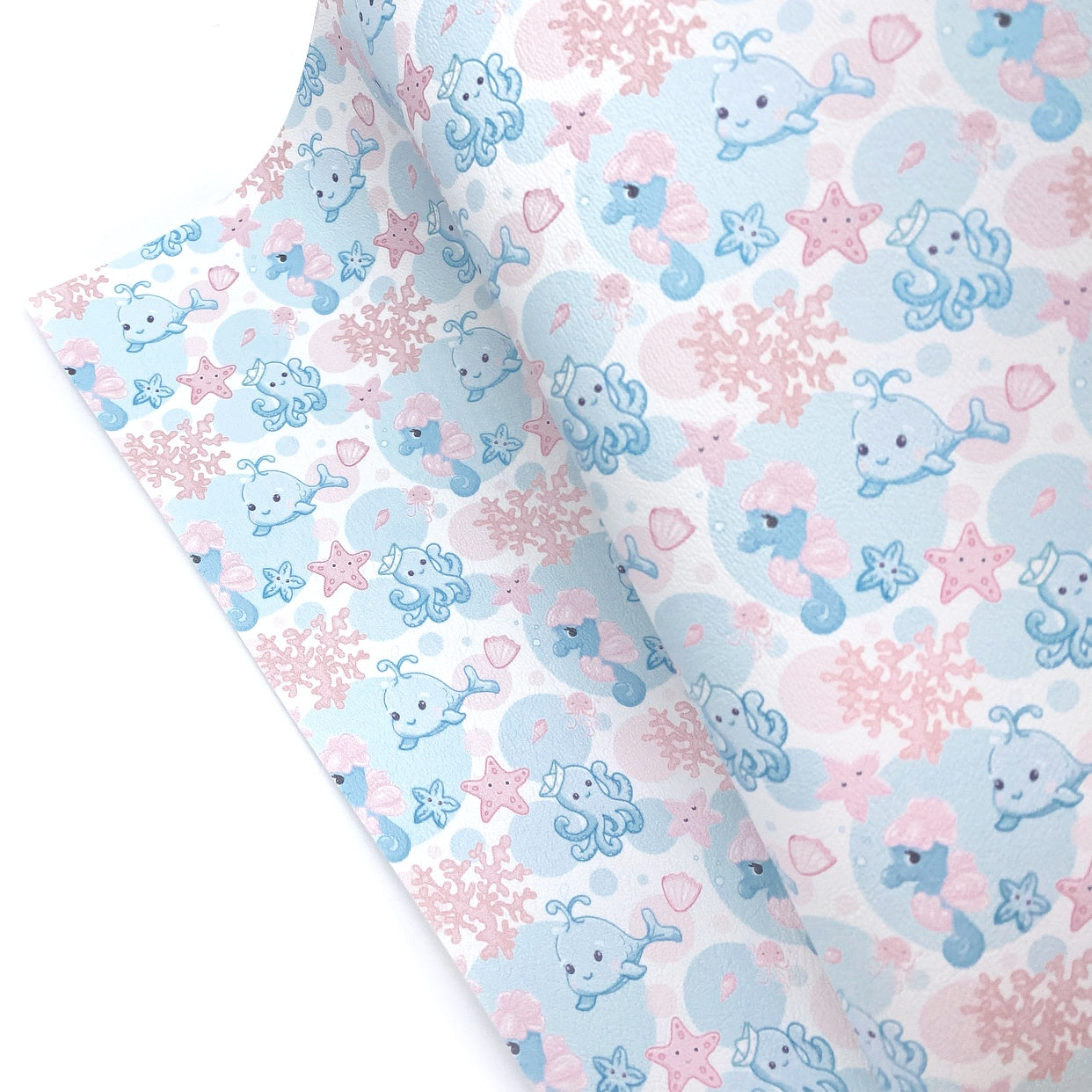 Deep Blue Sea Friends Premium Faux Leather Fabric Sheets - Eliza Henri