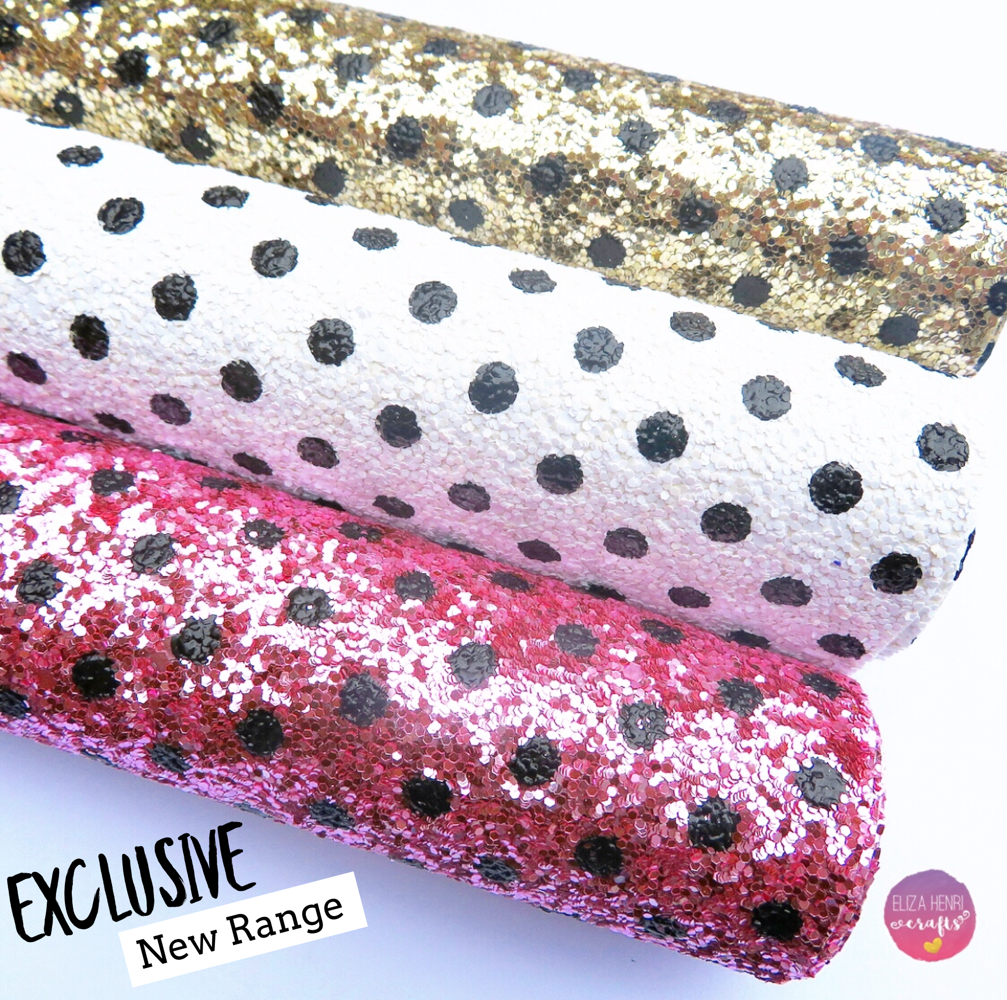 NEW Polka Dot Chunky Glitter Fabric Collection - Eliza Henri