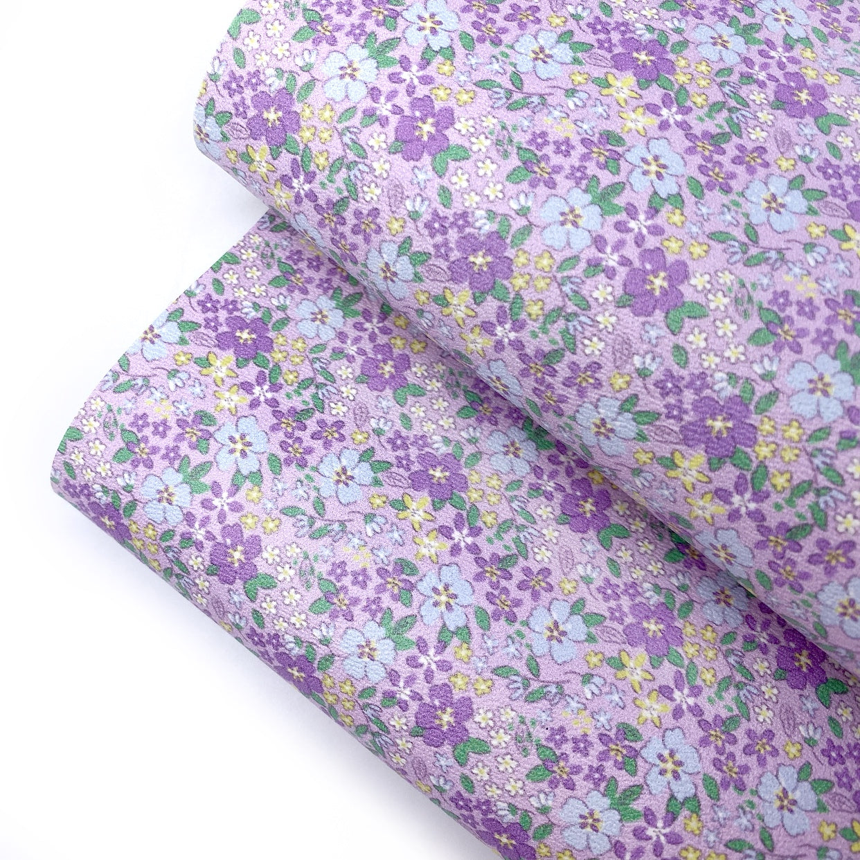 Ditsy Lilac Premium Faux Leather Fabric Sheets - Eliza Henri