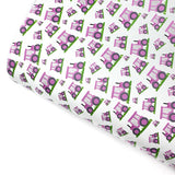 Little Girl Tractors Premium Faux Leather Fabric Sheets - Eliza Henri