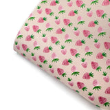 Strawberry Sundae Premium Faux Leather Fabric Sheets - Eliza Henri