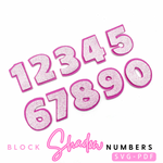 Exclusive EH Block Shadow Numbers SVG/PDF - Eliza Henri