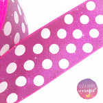 Polka dot spotty Glitter Grosgrain Ribbons 3'' - Eliza Henri